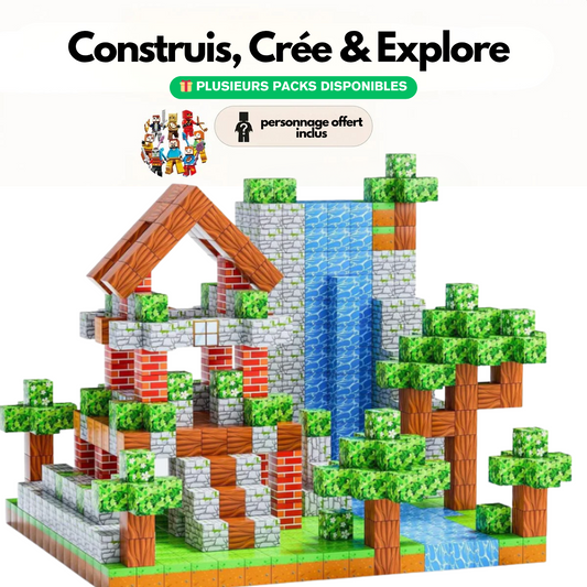 Et si ton enfant construisait SON monde pixelisé... sans écran ? 🎮✨ - Pack Illimité