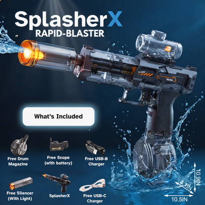 SplasherX™ — Le Pistolet à Eau Électrique Nouvelle Génération